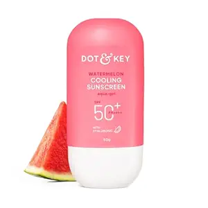 Dot & Key Watermelon Cooling Sunscreen, In-Vivo Tested SPF 50+ PA++++, With New-Age UV Filters, Instantly Cools skin, Controls Excess Oil, Broad Spectrum Protection, No White Cast, No White Cast | 50g