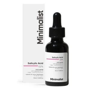 Minimalist 2% Salicylic Acid Serum for Acne & Blackheads | BHA Exfoliating Anti Acne Serum for Pore Cleansing & Oil Control | Pore Tightening Treatment for Oily & Acne-Prone Skin | 10ml